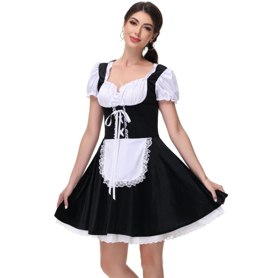 Womens Oktoberfest Costumes for Bavarian Plaid Dirndl Dresses